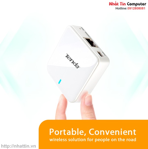 BO PHAT KHONG DAY CAM TAY TENDA PORTABLE A6, BO PHAT KHONG DAY MINI TENDA A6, BO PHAT WIFI CHUAN N TENDA A6