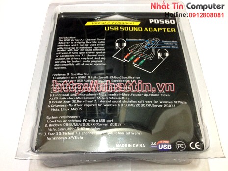 USB Sound Adapter 7.1 Channel, USB sound 7.1, USB sound, Card sound, Sound USB, USB sound giả lập 7.1