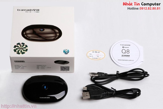 Thiết Bị nhận Bluetooth Receiver Music 4.0 Transwin Q8 cho loa, Âm ly, Loa trên Ô tô, dàn âm thanh