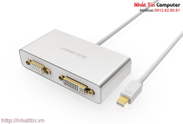 Cáp chuyển đổi 3 trong 1 Mini displayport to HDMI / VGA / DVI UGREEN MD109