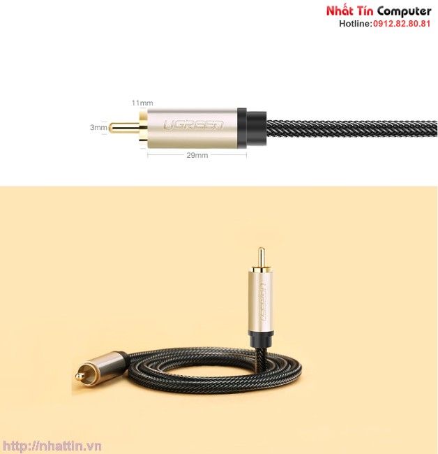 Cáp âm thanh số Coaxial 2m chính hãng Ugreen UG-20738 cao cấp