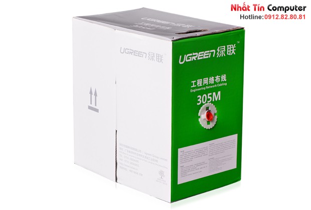 Cáp mạng UTP CAT6 dài 100m chính hãng Ugreen UG-11257 23AWG Cao cấp