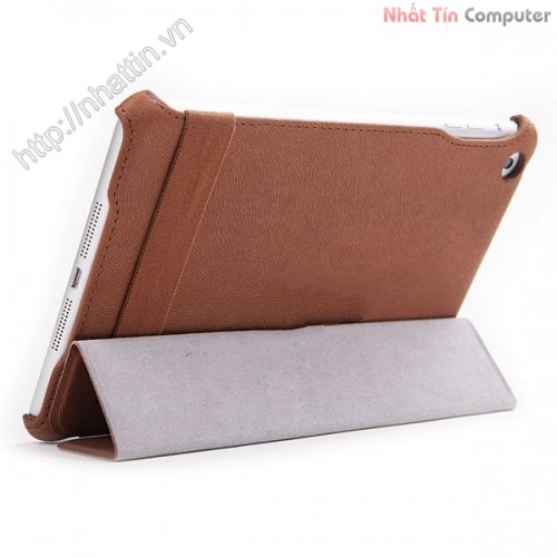 case for iPad Mini,discount ROCK Texture Series Leather Case for iPad Mini - Coffee