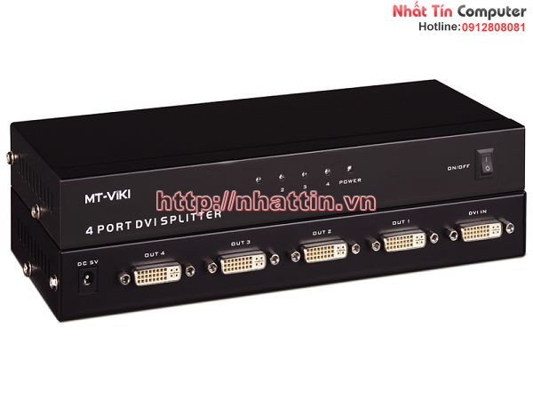 Bộ chia màn hình 1 DVI ra 4 cổng DVI Viki MT-DV4H Chính hãng