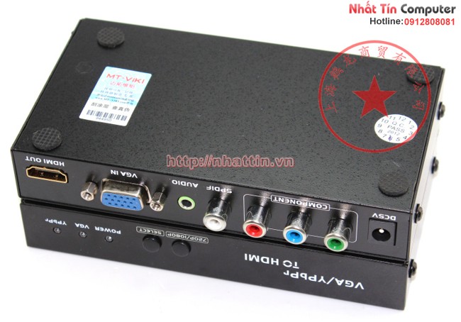 Bộ chuyển đổi VGA và Component sang HDMI - chính hãng MT-VIKI - SVH03