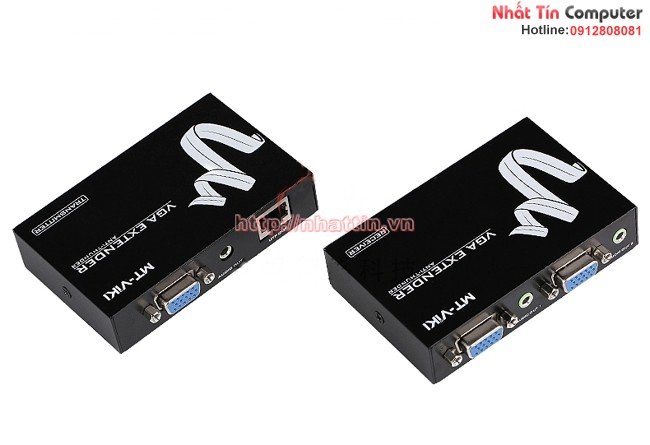 Bộ khuếch đại tín hiệu VGA và Audio 200m VGA Extender MT-200T. Nối dài cáp VGA qua đường dây mạng (RJ45)