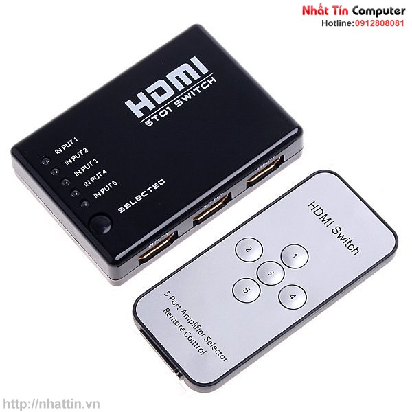 Bộ chuyển đổi cổng HDMI 5 vào 1 ra MT-SW501S Chính hãng MT- ViKi