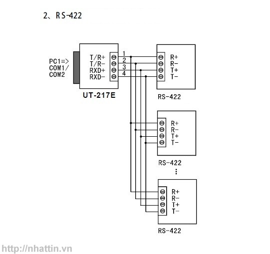 Bộ chuyển đổi RS-232 sang RS-485/422 UOTEK UT-217E