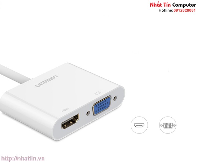 Cáp Micro HDMI to VGA + HDMI Audio Ugreen UG-30355