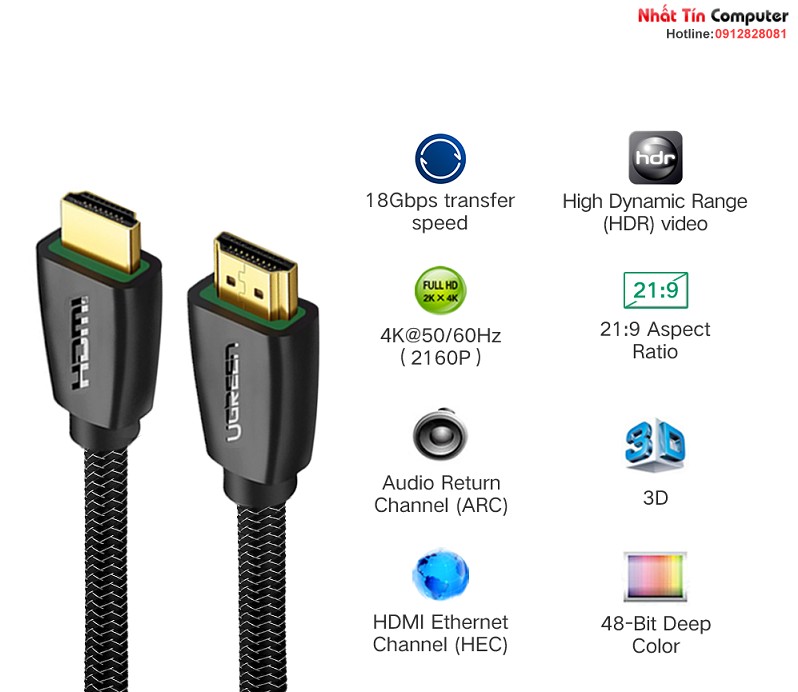 cap-hdmi-2-0-dai-3m-ho-tro-4kx2k-chinh-hang-ugreen-50464