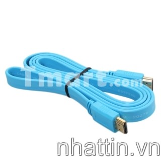 cap-hdmi-to-hdmi-3m-5m-hd-flat-cable-blue-pink-red-black