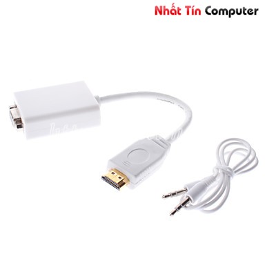  HDMI Male to VGA Male Adapter with Audio Cable for Samsung Cellphones and Others
