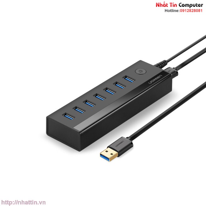 bo-chia-usb-3-0-ra-7-cong-ho-tro-nguon-5v-2a-chinh-hang-ugreen-ug-30845