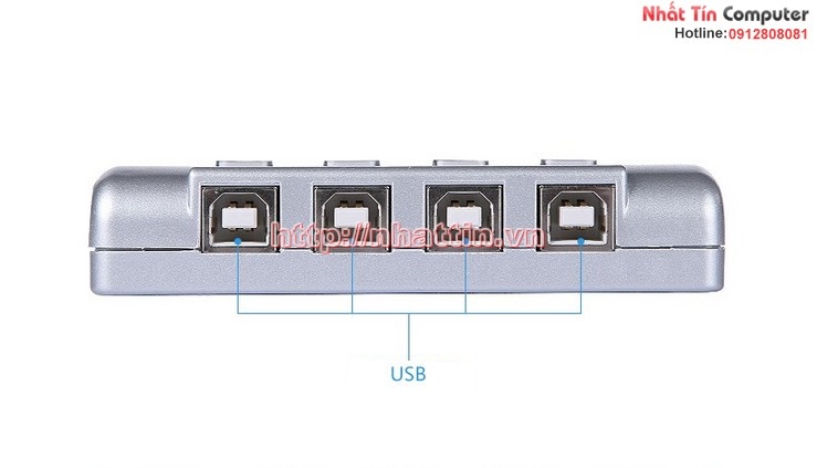 Bộ chia sẻ máy in tự động VIKI - MT-SW241-CH 4 máy tính 1 máy in cổng USB chính hãng