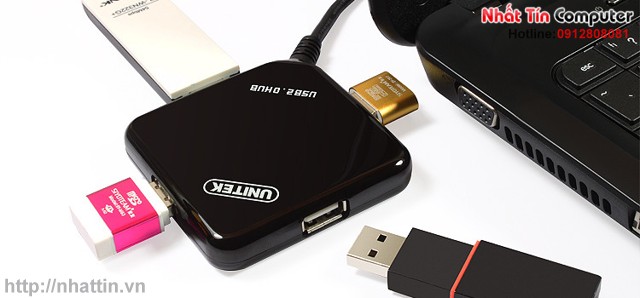 hub usb 4 port, bộ chia usb 4 cổng, hub usb unitek, hub usb 2.0, Unitek y-2149