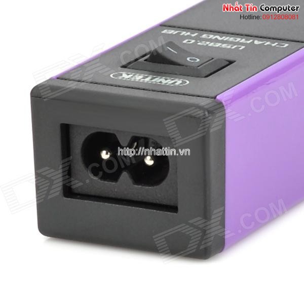 Unitek Y-2152 480Mbps 6-Port USB 2.0 Hub - Black + Purple