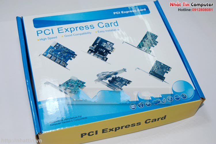 Card PCI E sang Com cho case PC Slim máy tính nằm ngang