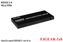 Bộ chia chuyển mạch HDMI 2 vào 8 ra FJGEAR cao cấp (2-8)