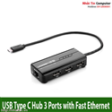 Bộ chia cổng USB  chuẩn C ra 3 cổng 2.0 chuẩn A. Hỗ trợ Ethernet chính hãng Ugreen UG-30289