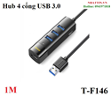 Bộ chia Hub USB 3.0 ra 4 cổng USB 3.0 màu đen dài 1m JASOZ T-F146 cao cấp