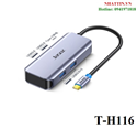 Bộ chia Hub USB-C ra 4 cổng USB 3.0 màu ghi dài 17cm JASOZ T-H116 cao cấp