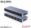 Bộ chia tín hiệu HDMI 1 ra 4 hỗ trợ 4K@30Hz Jasoz T-G177 cao cấp