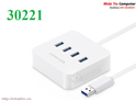 Bộ chia USB 3.0 ra 4 cổng hỗ trợ DC 5V/2A dài 1,5m chính hãng Ugreen 30221 cao cấp