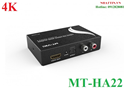 Bộ chuyển đổi HDMI 2.0 to HDMI 4K@60Hz + Audio (SPDIF + R/L) ViKi MT-HA22 Chính hãng