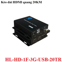 Bộ chuyển đổi kéo dài HDMI qua cáp quang 20KM kèm USB HO-LINK HL-HD-1F-3G-USB-20TR cao cấp