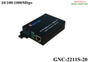 Bộ chuyển đổi quang điện 2 Core 10/100/1000Mbps GNETCOM GNC-2211S-20 cao cấp