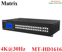 Bộ chuyển mạch HDMI 1.4 Matrix 16x16 độ phân giải 4K@30Hz MT-VIKI MT-HD1616 cao cấp (có Remote)