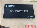 Bộ chuyển mạch HDMI ma trận matrix 4x4 hỗ trợ 4K@60Hz Dtech DT-7030 cao cấp