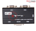 Bộ chuyển tín hiệu 2 CPU dùng 1 Màn hình KVM Switch USB MT-260KL bao gồm cáp KVM