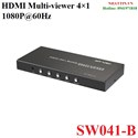 Bộ gộp tín hiệu HDMI Multi-viewer 4 vào 1 ra 1080P@60Hz hiển cùng lúc MT-Viki MT-SW041-B cao cấp (4x1)