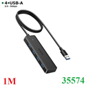 Bộ Hub chia 4 cổng USB-A 3.0 tốc 5Gbps cáp dài 1M Ugreen 35574/CM219 cao cấp