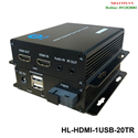 Bộ kéo dài HDMI 1080P + USB qua cáp quang 1FO lên đến 20km HO-LINK HL-HDMI-1USB-20TR cao cấp