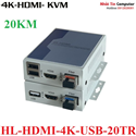 Bộ kéo dài tín hiệu HDMI kèm USB qua cáp quang 20KM hỗ trợ 4K/2K@30Hz HOLINK HL-HDMI-4K-USB-20T/R cao cấp