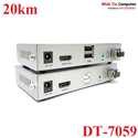 Bộ kéo dài tín hiệu HDMI + USB qua cáp quang 20km Dtech DT-7059
