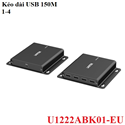 Bộ kéo dài tín hiệu USB 1-4 qua cáp mạng Cat6 dài 150M chuẩn 2.0 Unitek U1222ABK01-EU cao cấp