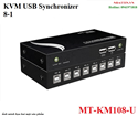 Bộ KVM USB 8 cổng đồng bộ phím chuột Multiviewer MT-VIKI MT-KM108-U cao cấp