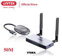 Bộ phát nhận tín hiệu HDMI không dây 50m 1080P@60hz sóng 2.4Ghz và 5Ghz Unitek V158A cao cấp