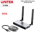 Bộ phát nhận tín hiệu HDMI + VGA qua cổng USB khoảng cách 50M Unitek V158B cao cấp