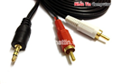 Cáp audio 3.5mm sang 2 đầu hoa sen (RCA) dài 10m cao cấp