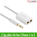 Cáp chia Audio 1 ra 2 đầu 3.5mm chính hãng Ugreen UG-10738