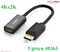 Cáp chuyển đổi Displayport to HDMI hỗ trợ 4Kx2K@30Hz chính hãng Ugreen 40363 cao cấp
