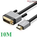 Cáp chuyển đổi HDMI to DVI (24+1) dài 10M Ugreen 20891 chính hãng