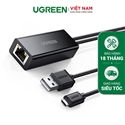 Cáp chuyển đổi Micro USB to Lan 10/100Mbps cáp dài 1M Ugreen 30985 cao cấp
