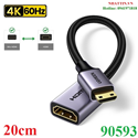 Cáp chuyển đổi Mini HDMI to HDMI 2.0 bện dù 4K@60Hz Ugreen 90593 cao cấp