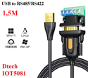 Cáp chuyển đổi USB sang RS485/RS422 cáp dài 1,5M Dtech IOT5081 cao cấp