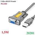 Cáp chuyển đổi USB to Com rs232 âm dài 1,5m chính hãng Ugreen 20201 cao cấp